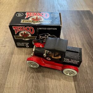 Texaco 1918 Ford Runabout Die Cast Metal Locking Coin Bank With Key Limited